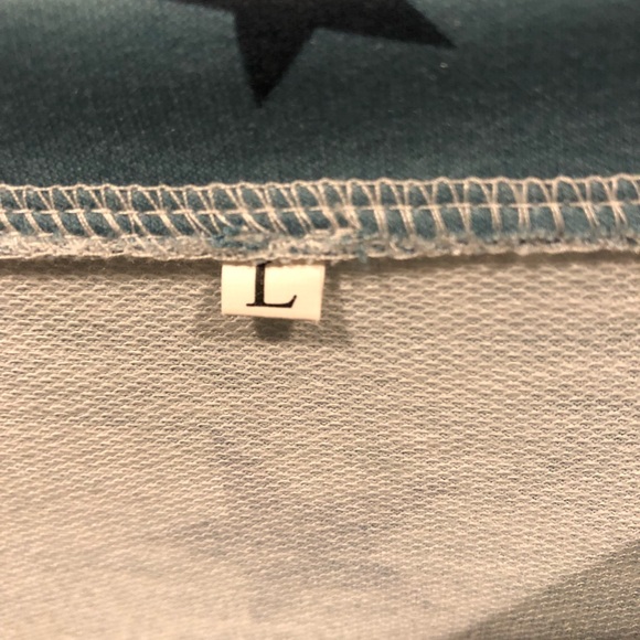 NWOT Knoeasy Teal Star Long Sleeve Top - Picture 5 of 6